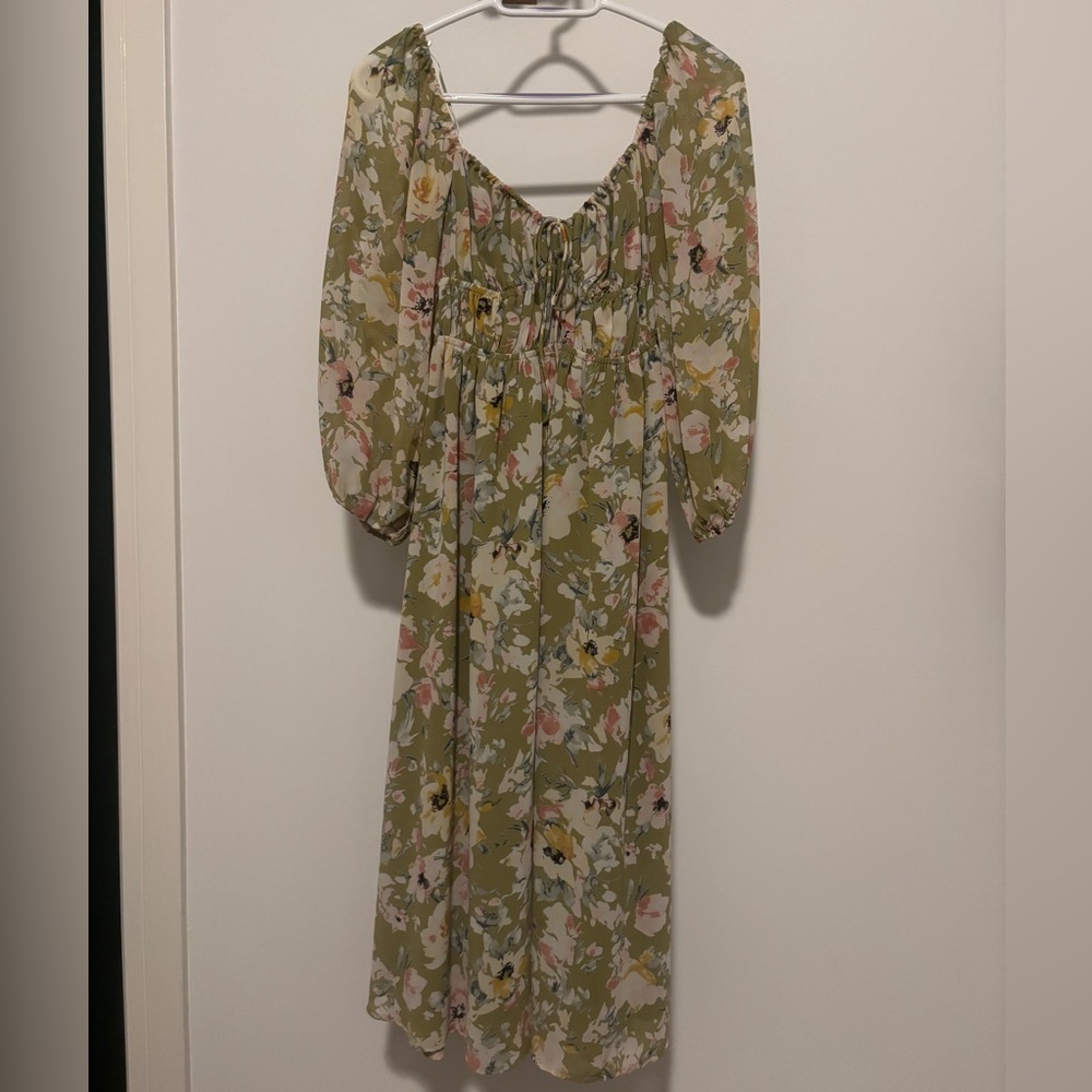 Lush Green Floral Dress